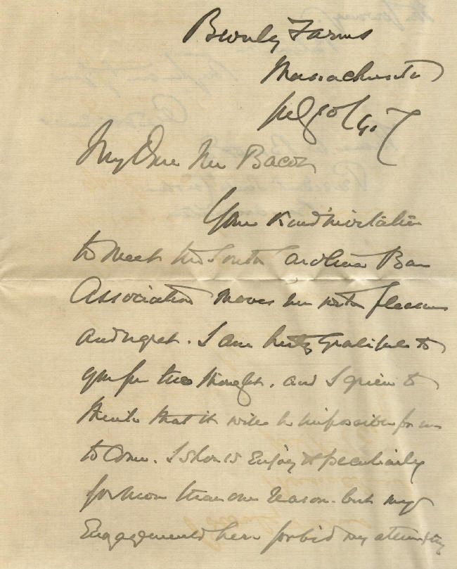 Autograph 510801 Supreme Court Justice Oliver Wendell Holmes